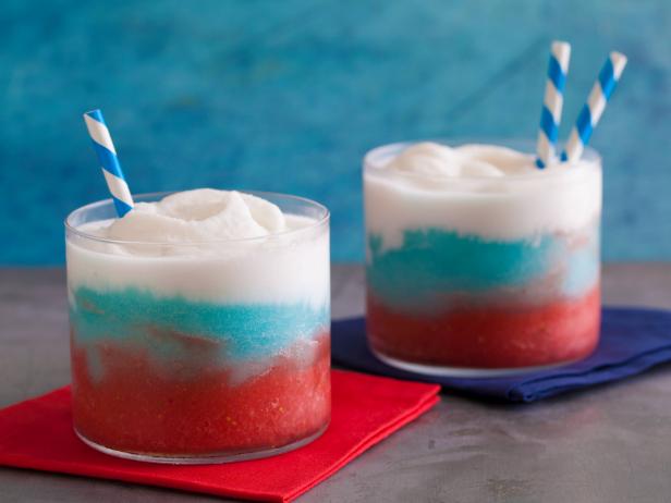 Red, white, and blue daiquiris.