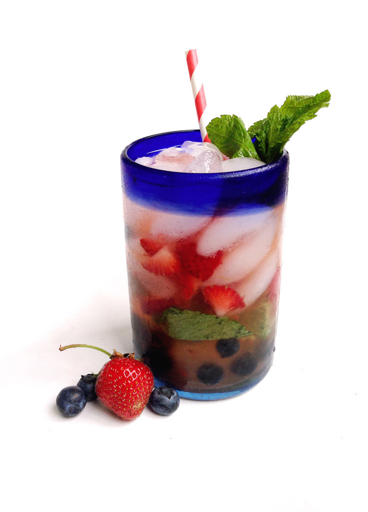 Red, white, and blue mojito.