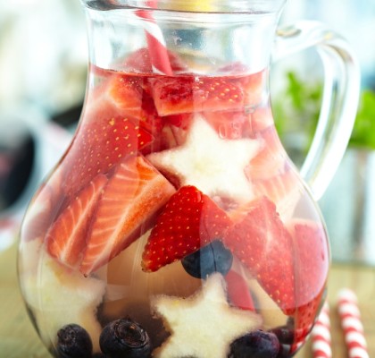 Red, white, and blue sangria.