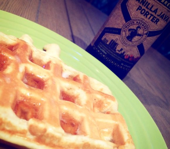 Lemon Coconut Waffles with Atwater Brewery's Vanilla Java Porter