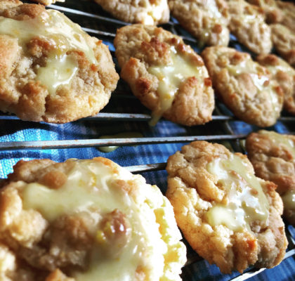 Orange White Chocolate Chip Cookies.